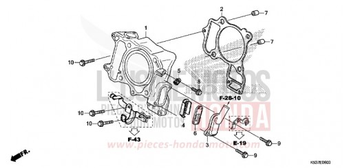 CYLINDER/REED VALVE SH300AK de 2019